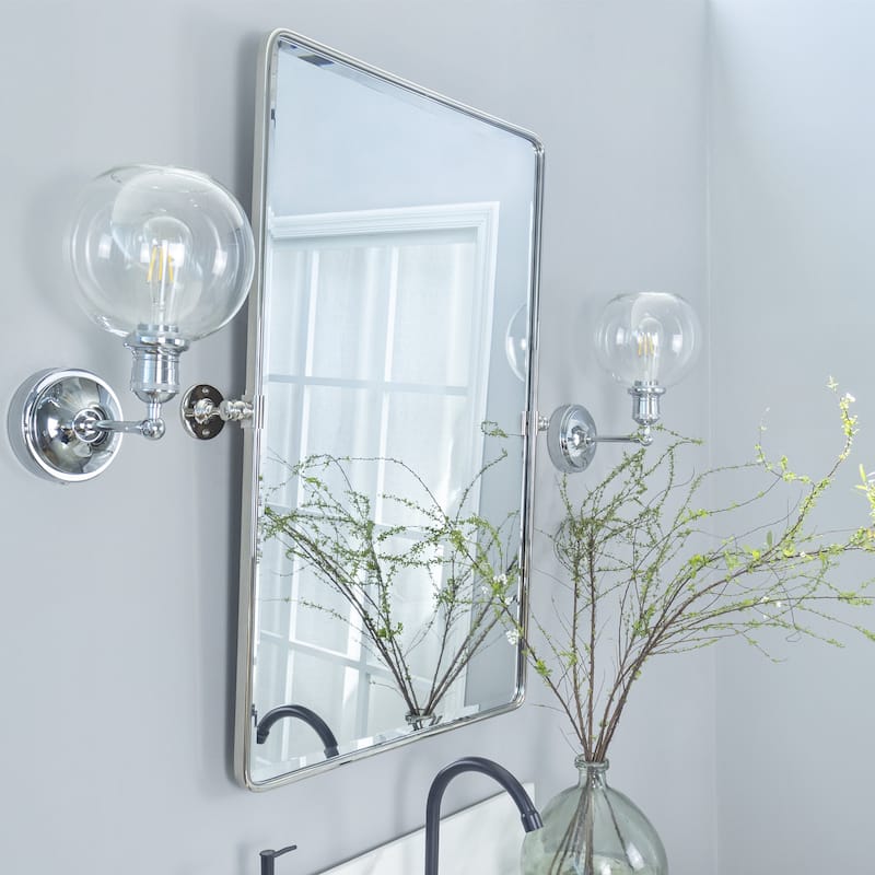 TEHOME Woodvale Rectangle Vertical Metal Wall Mirrors