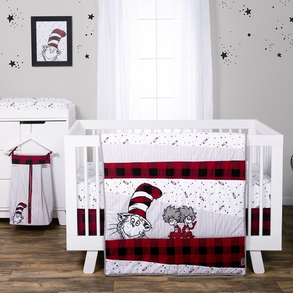 Dr. Seuss Lumberjack Cat in the Hat 5 Piece Crib Bedding Set Bed Bath Beyond 29595649