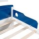 preview thumbnail 13 of 40, Cool Theme Bed Twin Size Boat-Shaped Platform Bed with Twin size Trundle, Kids Bed with Storage for Yours Little Captain