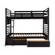 preview thumbnail 8 of 7, Modern Stairway Full Size Loft Bed Bunk Bed with 2-Drawers and Convertible Ladder and Slide