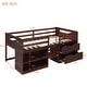 preview thumbnail 12 of 55, Multifunctional Design Loft Bed with Two Shelves and Two Drawers, Maximized Storage Space, Twin Size