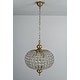 preview thumbnail 33 of 33, Retro French 4/5-Light Antique Brass Globe Crystal Chandelier Kitchen Island Pendant