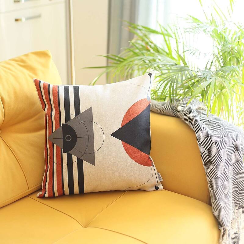 Orange and White Modern Geometric Throw Pillow Bed Bath & Beyond