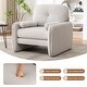 preview thumbnail 58 of 76, HOMYKA Oversized Accent Chair, Modern Sherpa Single Sofa with 2PCS Pillows