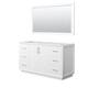 Option White, Satin Bronze Trim, No Top