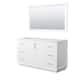 Option White, Satin Bronze Trim, No Top