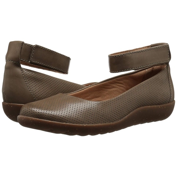 clarks flats with ankle strap
