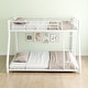 preview thumbnail 7 of 5, Metal Bunk Bed Twin Over Full Size with Removable Stairs,Sturdy Frame