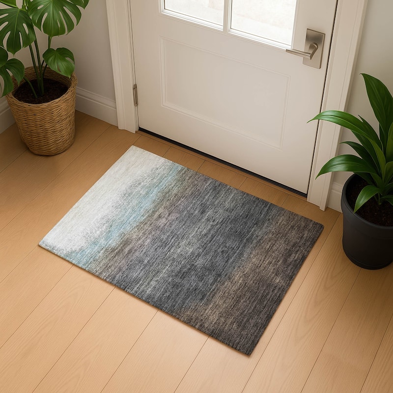 Premium Washable Super Soft Abstract Ombre Mayfield Rug - Brown - 1'8" x 2'6"