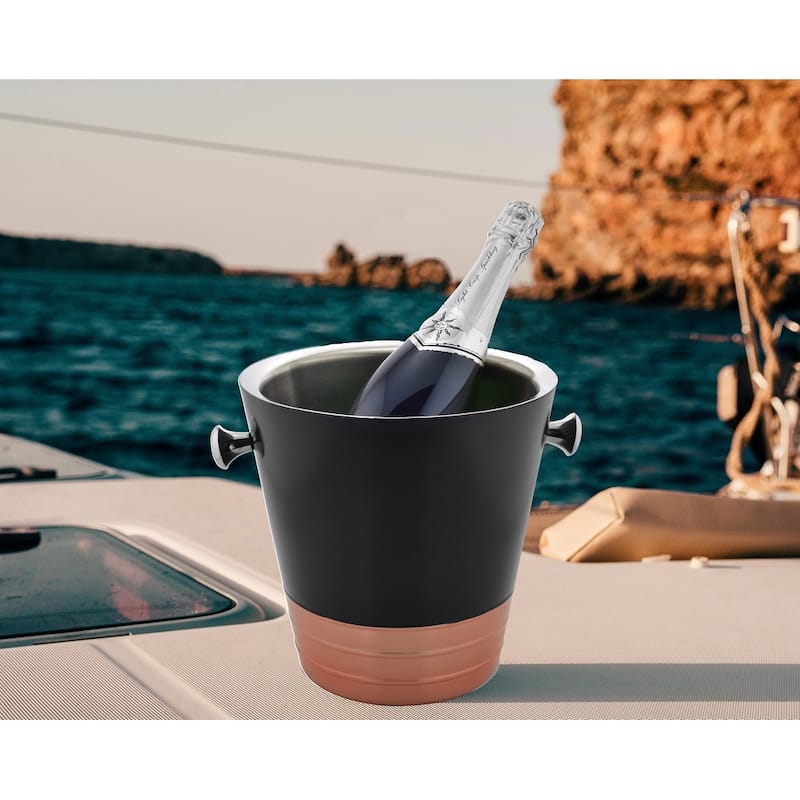 Sol Living Double Walled Stainless Steel Champagne Bucket - 8' x 11'