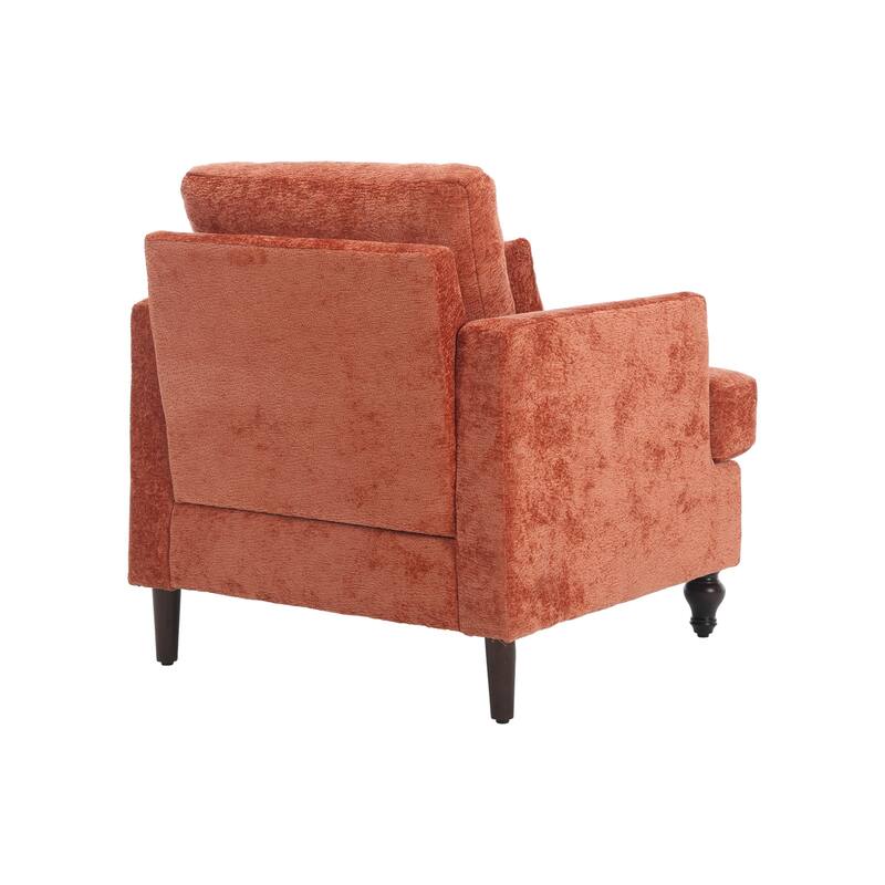 Wood Frame Armchair, Modern Accent Chair Lounge Chair for Living Room