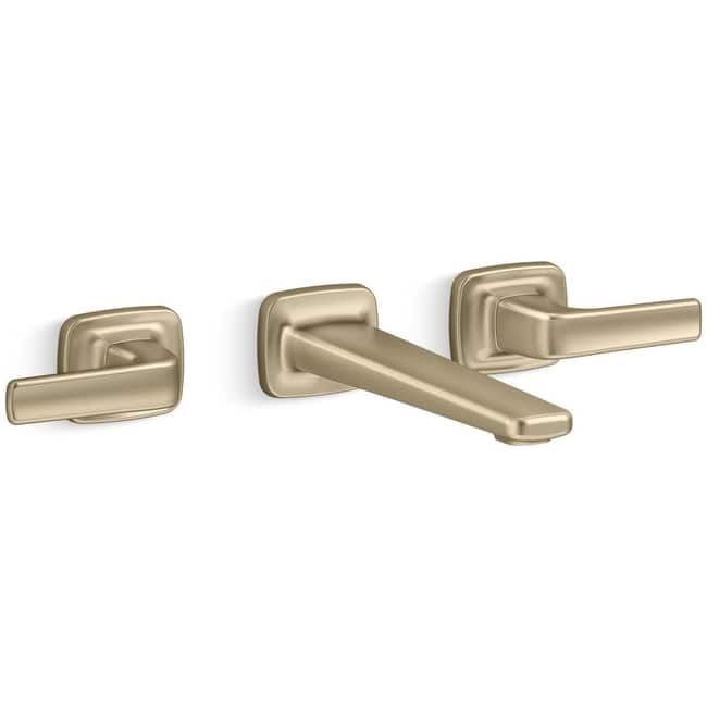 Kallista P24702-LV Per Se 1.2 GPM Wall Mounted Widespread Bathroom - Brushed French Gold