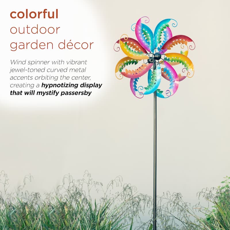Alpine Corporation Outdoor Wind Spinner Stake Yard Decoration