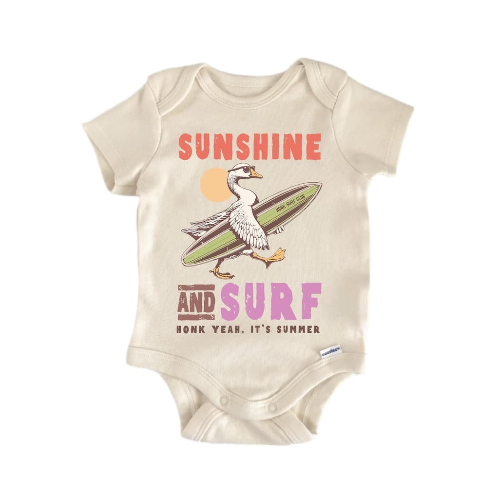 Sunshine And Surf Summer Goose - Baby Bodysuit