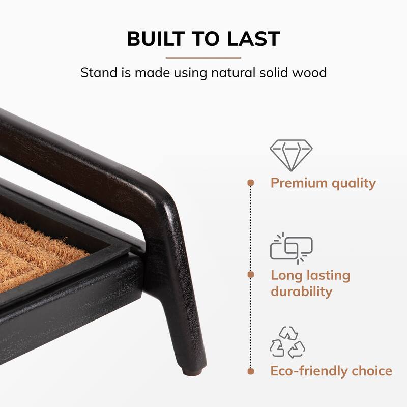 Jani Single-Tier Black Stand 3-Pair Rubber Boot Tray