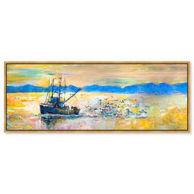 Fresh Catch Boat Panoramic Canvas by Art Remedy
