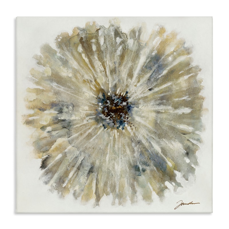 Stupell Neutral Rustic Abstract Flower Canvas Wall Art Design By Liz Jardine - 36 x 36