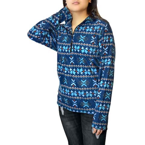 Victory Outfitters Ladies' Patterned Microfleece 1/4 Zip Pullover