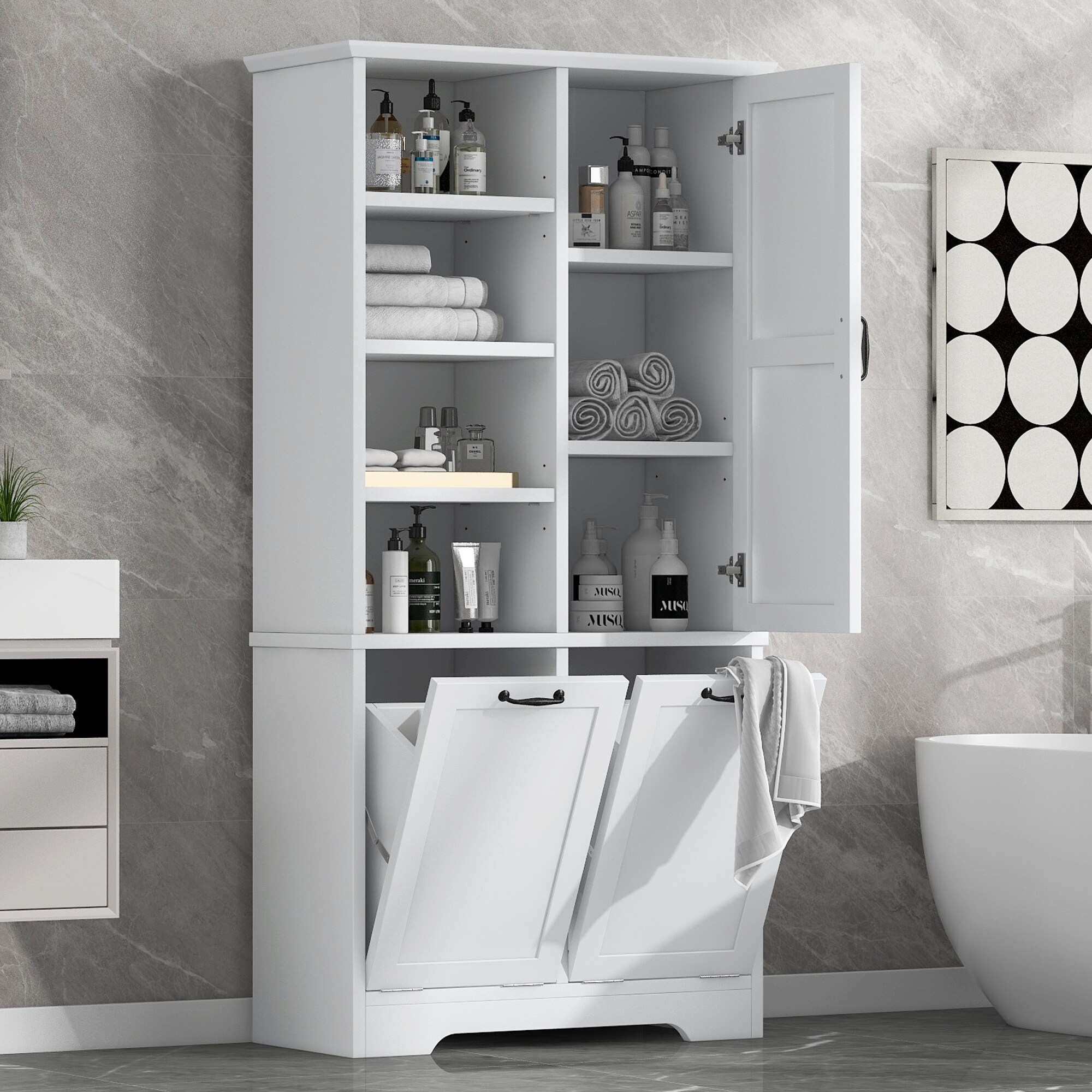 Yaheetech Wall Cabinet Storage Organizer with Adjustable Shelf Cupboard Unit for Bathroom/Medicine/Kitchen/Laundry Yaheetech Wall Cabinet Storage Organizer with Adjustable Shelf Cupboard Unit for Bathroom/Medicine/Kitchen/Laundry