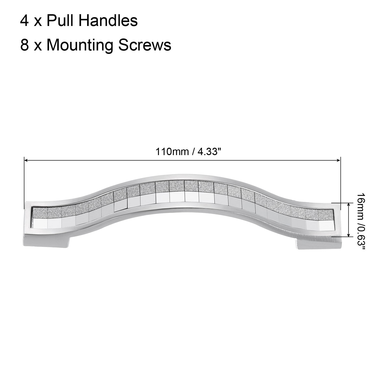 Pulls Drawer Handle Hole Centers Alloy Crystal