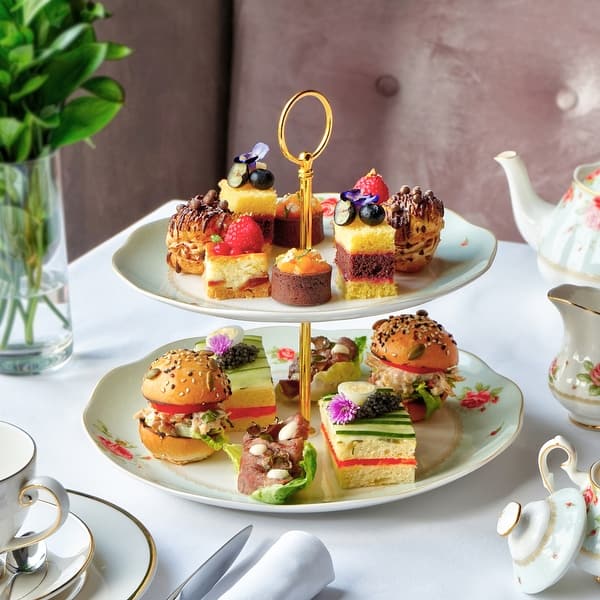 3 Tier Heavy Duty Cake Stand | Zinc Alloy Handle & Rods, Adjustable To 2 Or 3 Tiers For Cupcakes, Desserts, Parties