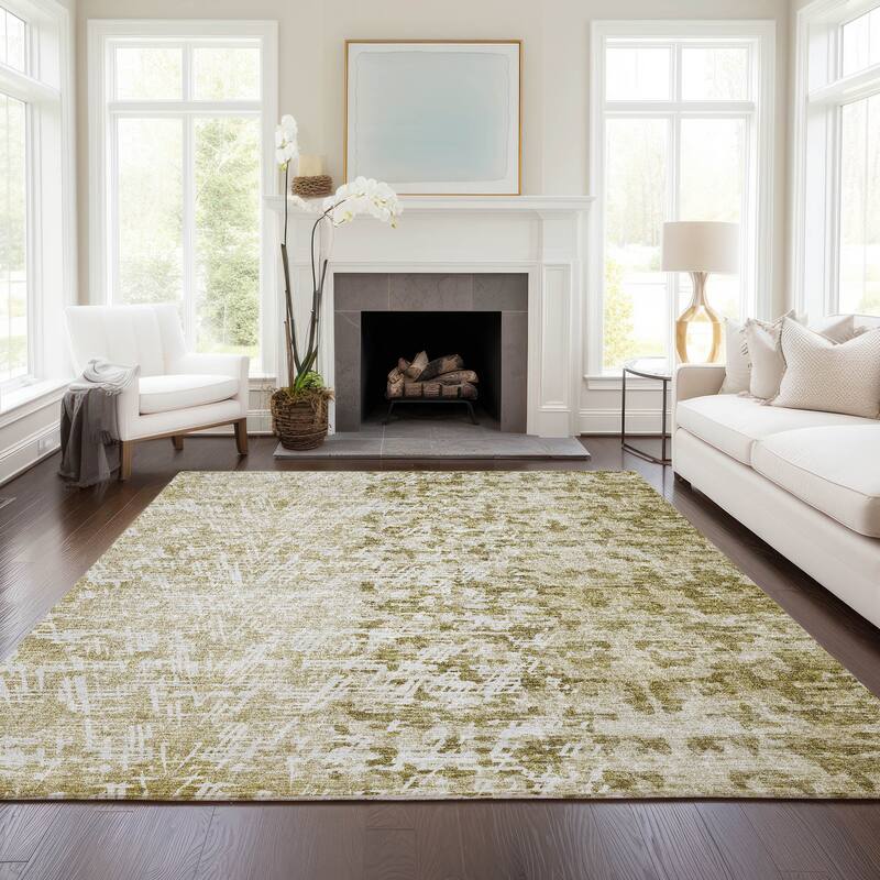 Machine Washable Indoor/ Outdoor Chantille Boho Morrocan Rug - Taupe - 5' x 7'6"