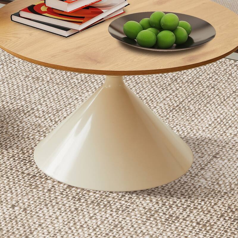 2 Piece Round Coffee Table Set End Tables