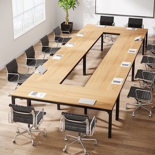 6.5FT Conference Meeting Seminar Business Table Set for 16-20 Person (Set of 6)