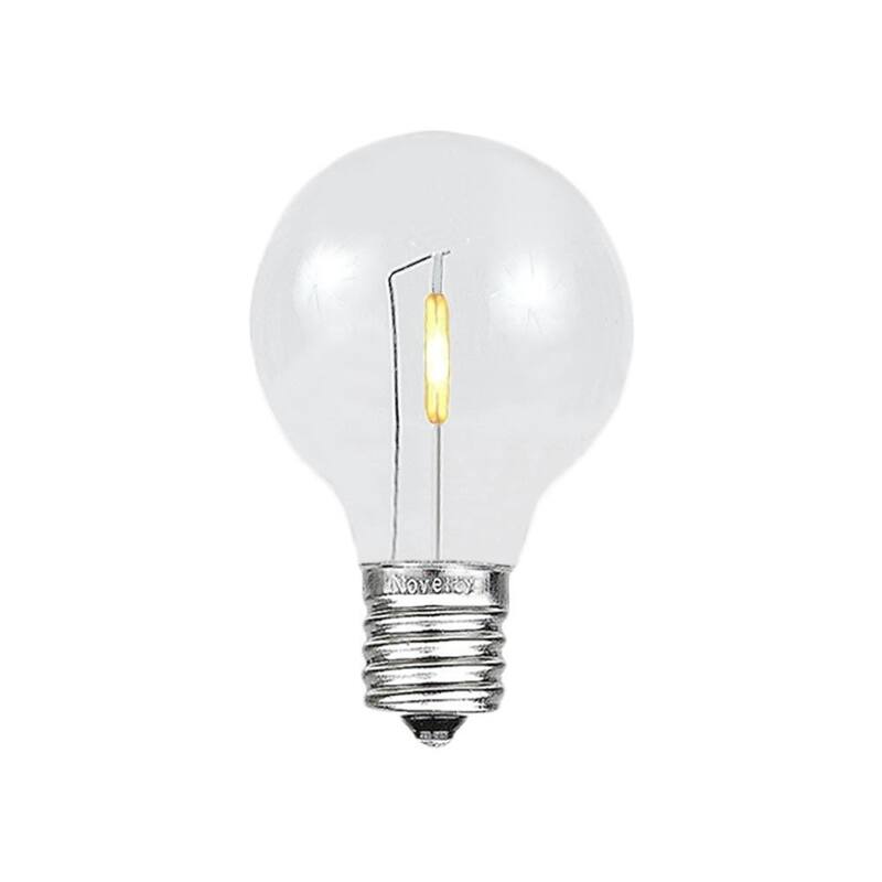 25 Pack LED G30 Plastic Filament Outdoor Globe Replacement Bulbs, Warm White - Clear