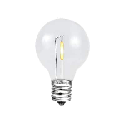 25 Pack LED G30 Plastic Filament Outdoor Globe Replacement Bulbs, Warm White