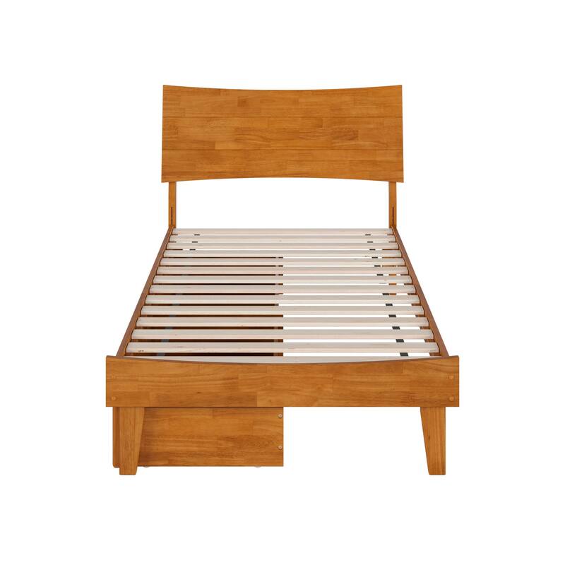 Phoenix Wood Platform Bed with Storage Drawers