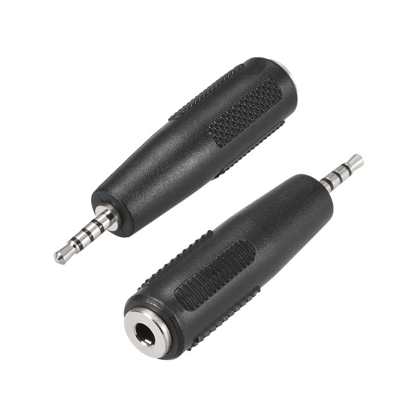 2.5mm Stereo 4 Pole Male to 3.5mm Female Adapter Converters Zinc Alloy 4 Pcs