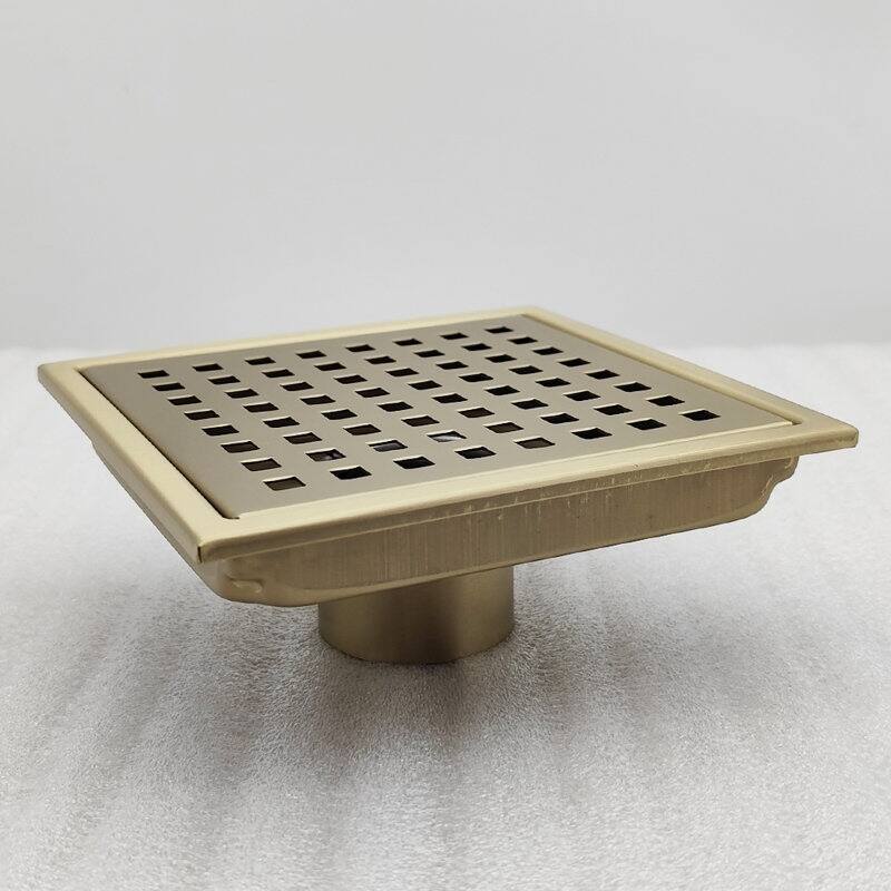 Oceanic Linear Shower Drain, Marine-grade 316 Stainless Steel, Grid Cover with Hair Strainer