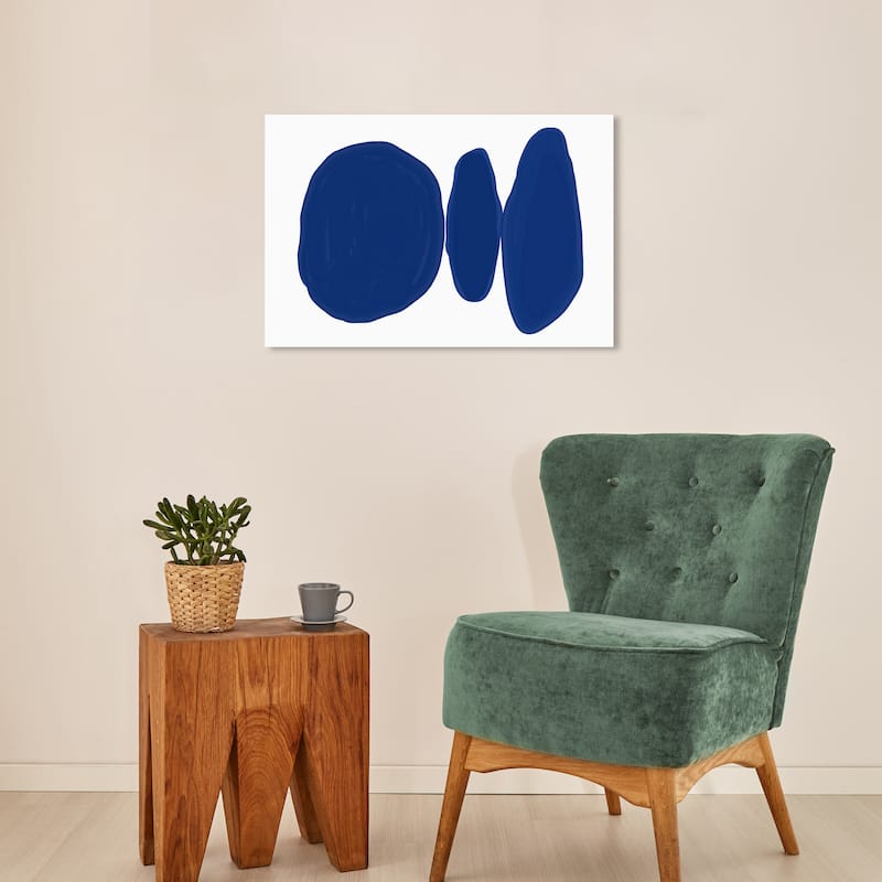 Wynwood Studio Canvas Abstract Lazurite Rocks Blue and Modern & Contemporary Wall Art Canvas Print - 16 x 24