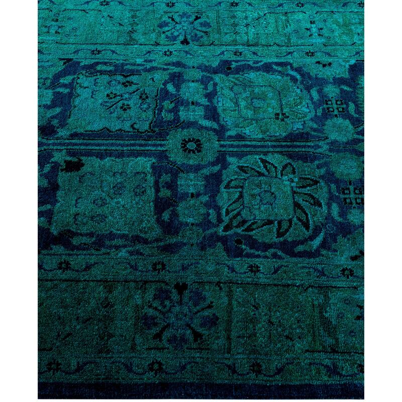 Overdyed One-of-a-Kind Hand-Knotted Area Rug - Green - 3' 1" x 5' 2"