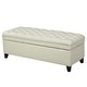 preview thumbnail 18 of 43, Hastings Tufted Faux Leather Storage Ottoman by Christopher Knight Home