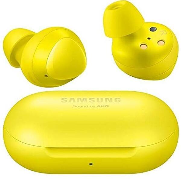 Shop Samsung Galaxy Buds 2019 Bluetooth True Wireless Earbuds Wireless Charging Case Included Yellow 1 6 X 3 7 X 3 4 Overstock 29344785