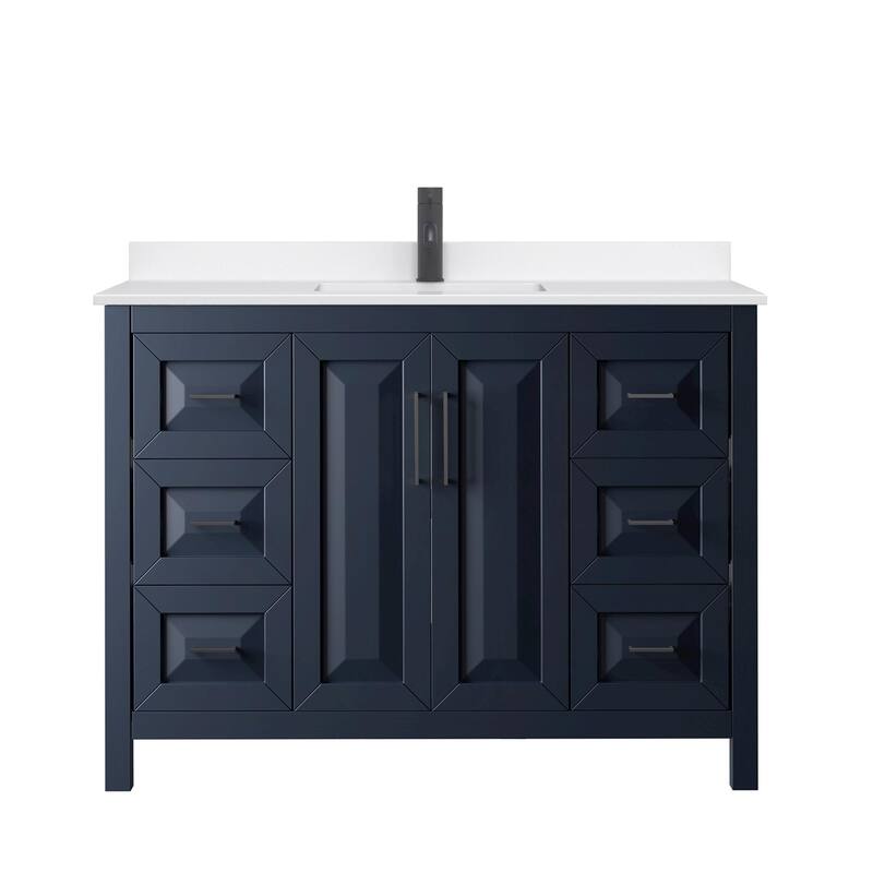Daria 48-inch Single Vanity, Single Hole Quartz Top