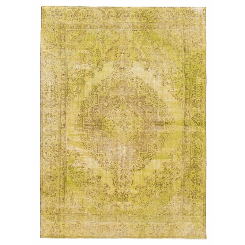 ECARPETGALLERY Hand-knotted Color Transition Lime Green Wool Rug - 8'6 x 12'0 - Lime Green - 8'6 x 12'0