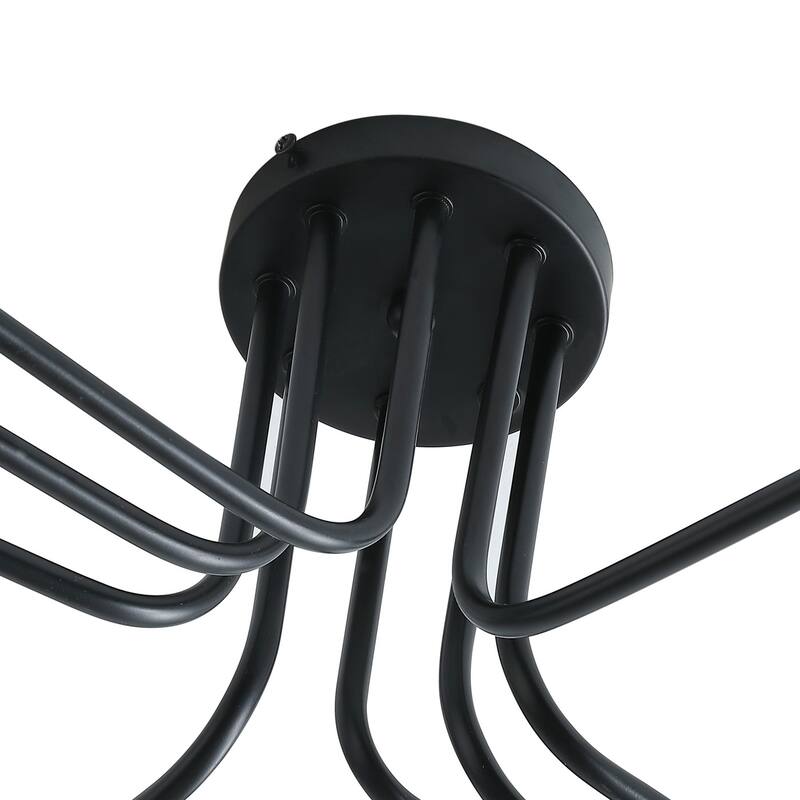 Modern Sputnik Design Muti-Branches Semi Flush Mount Ceiling Light