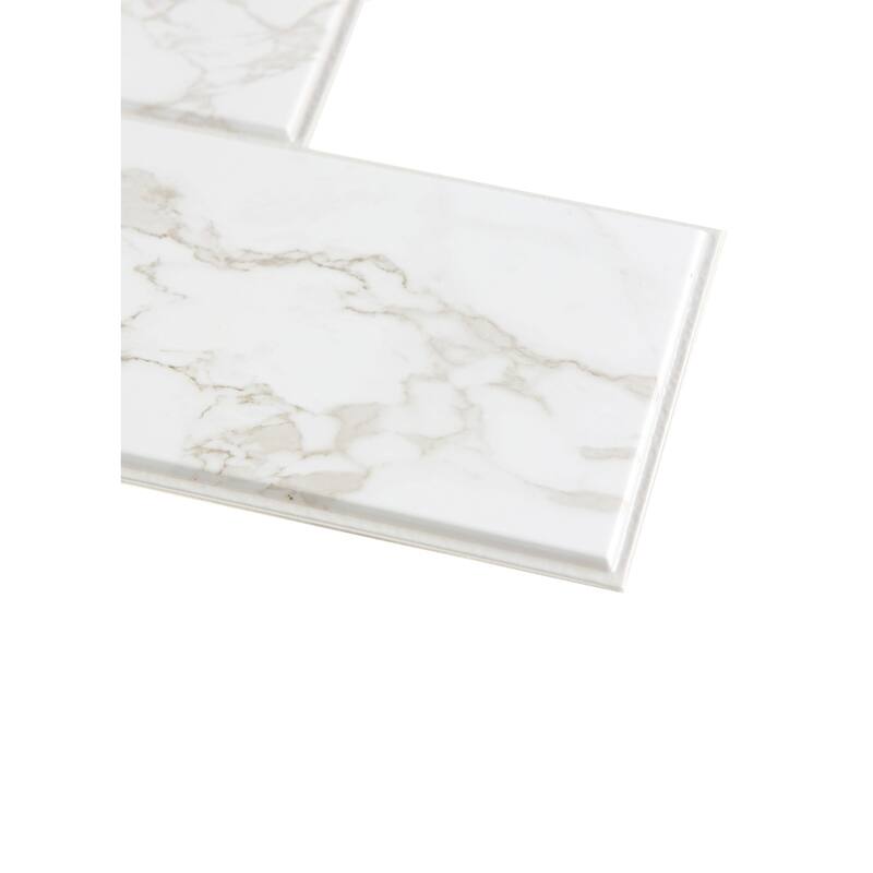 Marble White Peel and Stick Backsplash Tiles