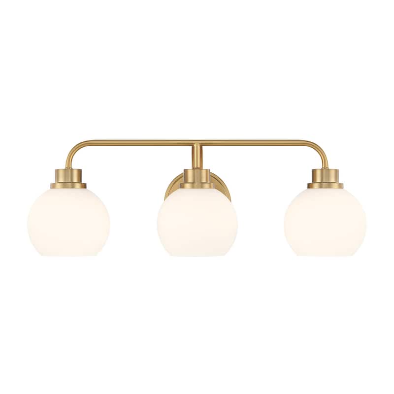 Bellevue SHBF93290 3 Light 24" Wide Vanity Light with Opal Glass - Natural Brass