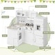 preview thumbnail 9 of 7, Gymax Kid's Corner Kitchen Playset Wooden Chef Play w/ Sink Stove