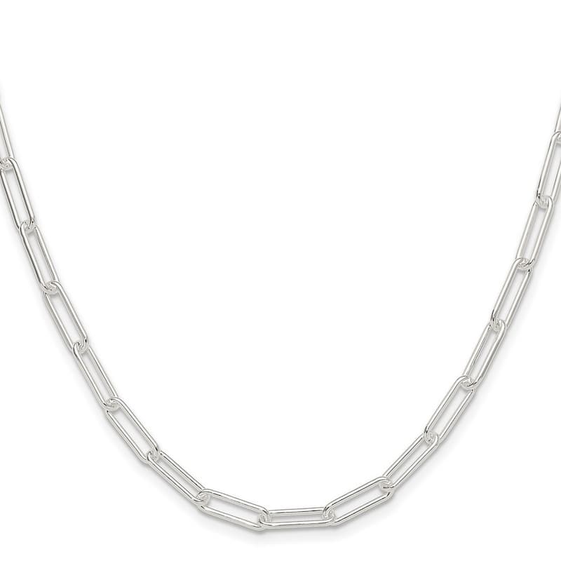 Curata 925 Sterling Silver Polished 4.5mm Paperclip Chain Necklace Options: 16 18 20 22 24