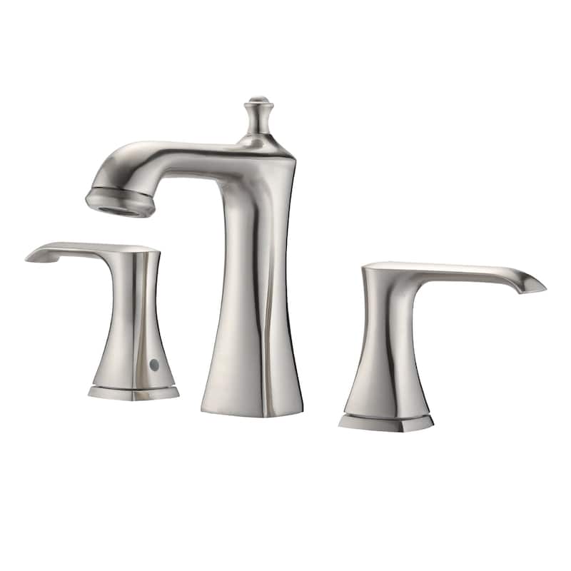 BATHLET 2 Handles 3 Holes Bathroom Sink Faucet - Brushed Nickel