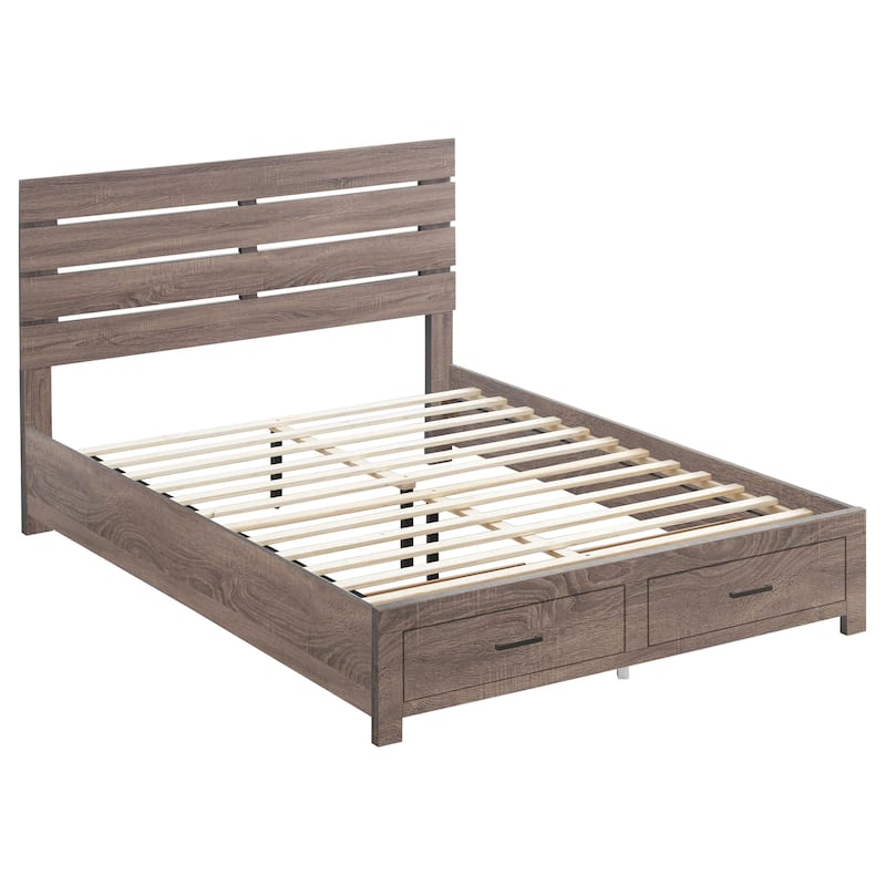 Brantford Farmhouse 2-drawer Wood Storage Panel Bed