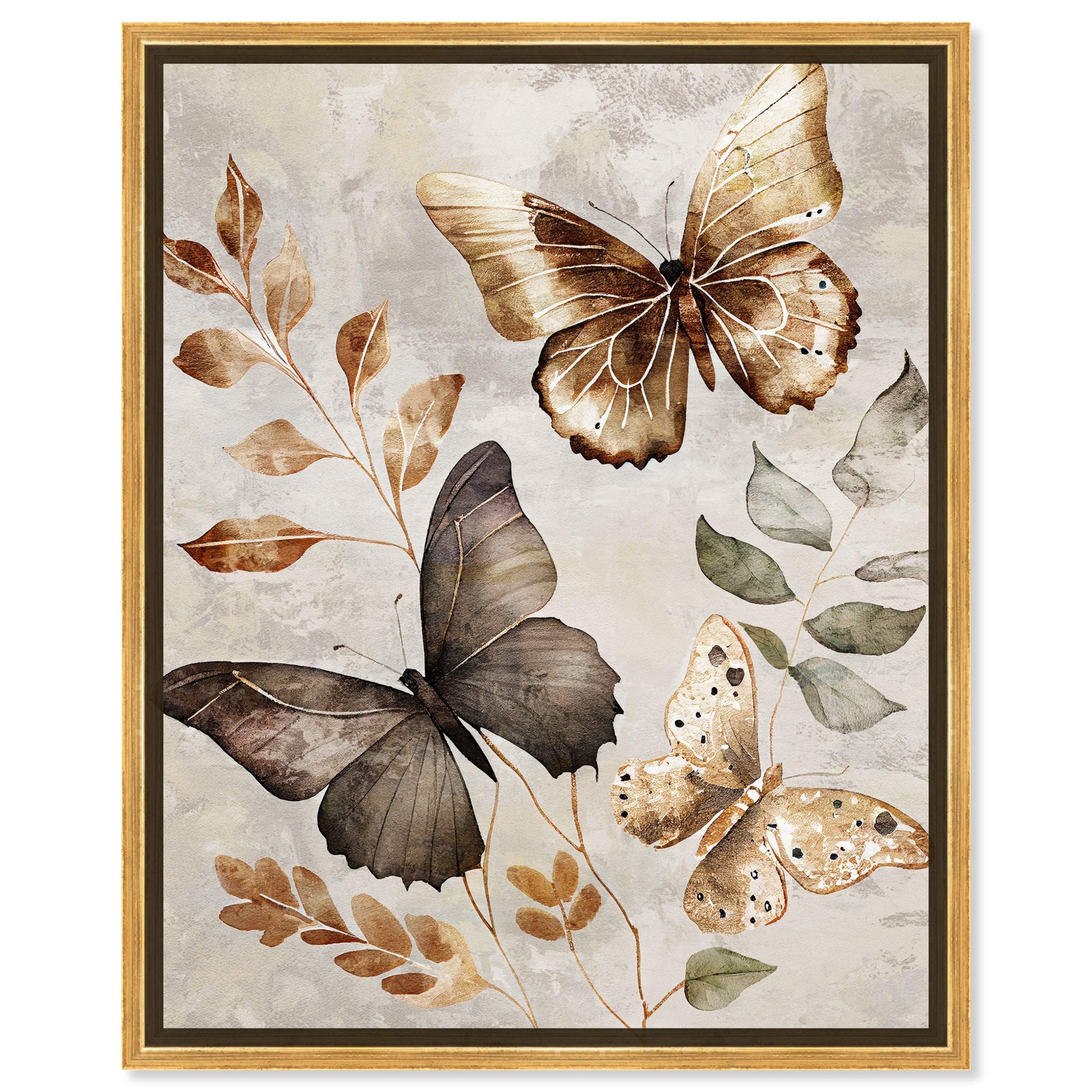 Butterfly Dance V Elegant Butterfly Canvas Wall Art by Art Remedy