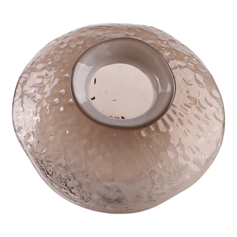 Glass Decorative Vase Contemporary Textured Flower for Home Decor