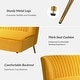 preview thumbnail 7 of 114, HULALA HOME Monica Modern Velvet Curved Tufted Back Loveseat with Metal Tapered Legs