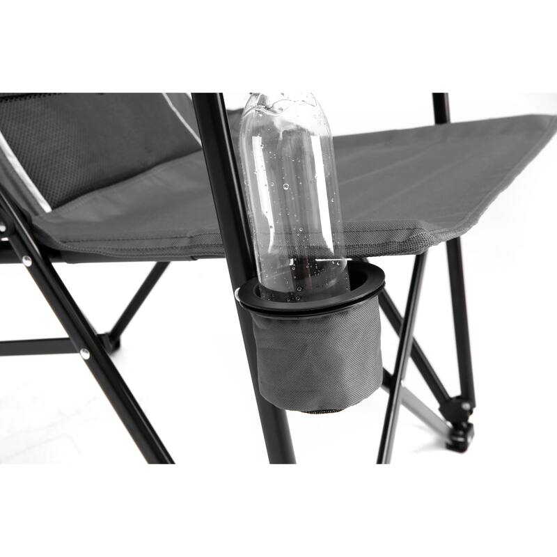 High Back Heavy Duty Lawn Chair Support 250LBS, Portable Collapsible Chair with Cup Holder